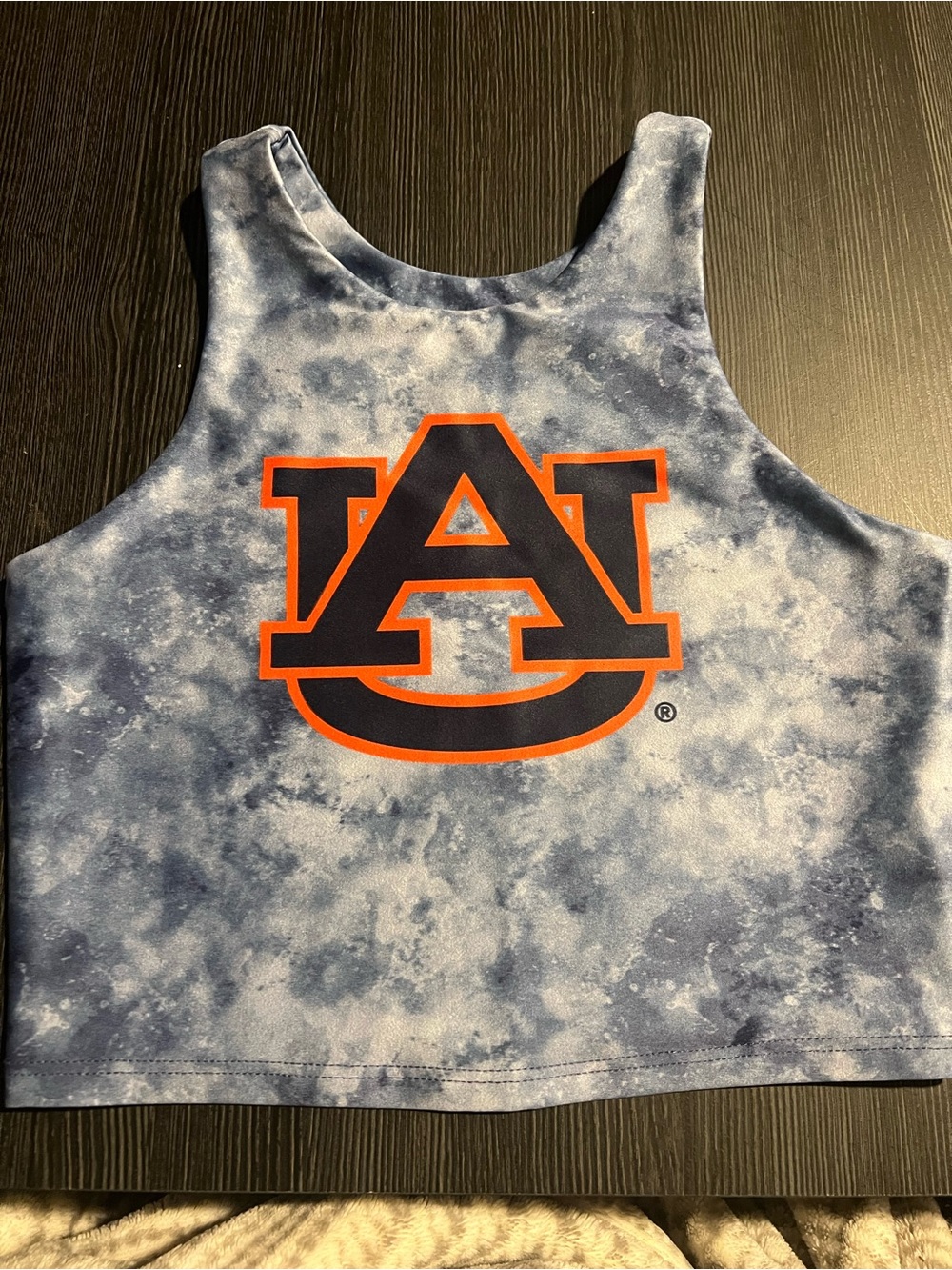 Certo Tie-Dye Athletic Crop Tank - Blue & Orange